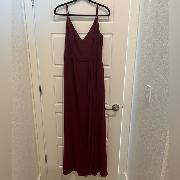 chiffon spaghetti strap dress / STYLE# F20497 - Picture 3 of 4